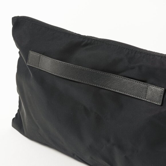 Prada Nero Tessuto Nylon Logo Clutch - Picture 8 of 9